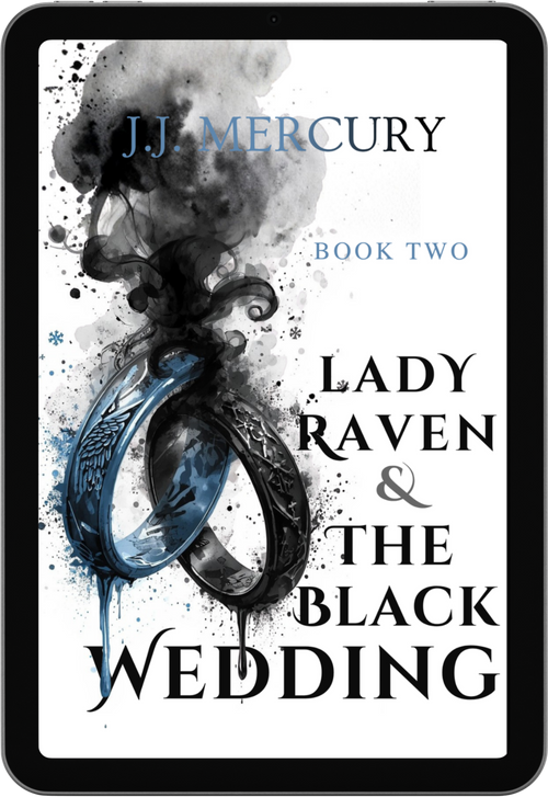 Book cover for 'Lady Raven & The Black Wedding' by J.J.